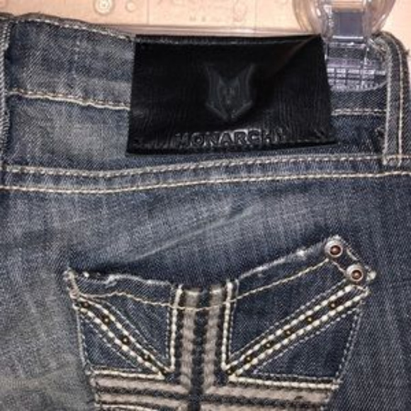 Monarchy Jeans Monarchy Straight To Bootcut Leg British Flag Jeans
